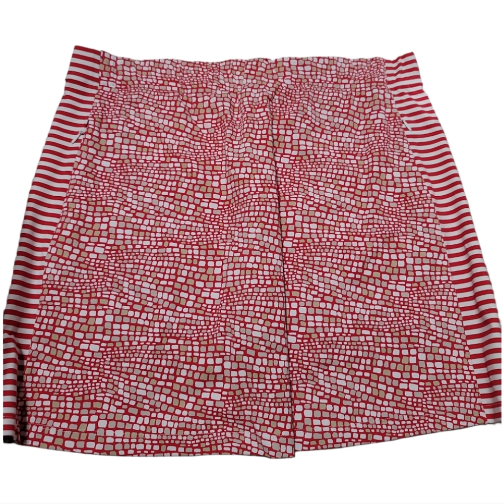 J. Mclaughlin Red Patterned Skirt Skort Large